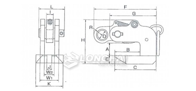 VAFS水平橫吊具尺寸 VAFS水平橫吊具尺寸