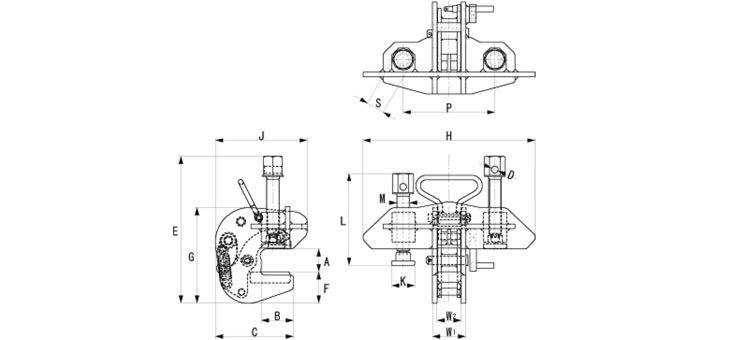 ALB錯(cuò)位調(diào)整接合用夾鉗尺寸圖 ALB錯(cuò)位調(diào)整接合用夾鉗尺寸圖