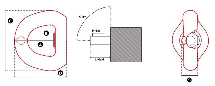 FE.SEB型盧森堡旋轉吊環(huán)尺寸圖