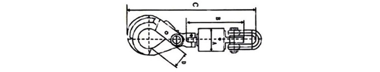 油田專用旋轉吊鉤,油田旋轉吊鉤,油田旋轉鉤尺寸圖