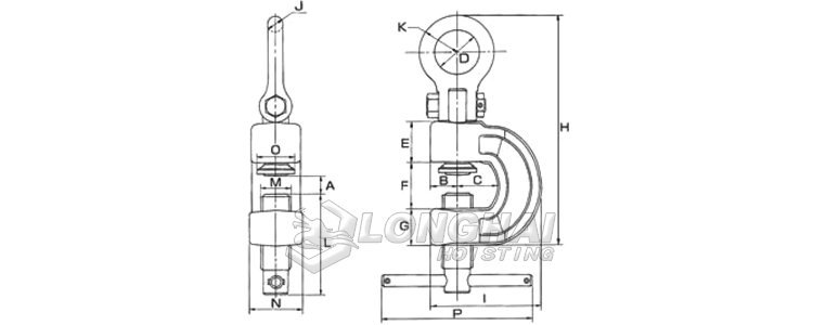 SRN拉伸用無傷夾具結構尺寸圖 SRN拉伸用無傷夾具結構尺寸圖